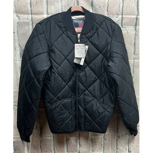 Snap N Wear Mens Black Nylon Waterproof Thermal Jacket Size Small